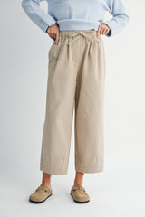 DEMETRIA TWILL DRAW STRING PANTS