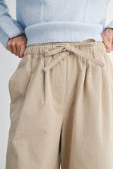 DEMETRIA TWILL DRAW STRING PANTS