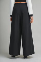 MANON PLEATED DETAIL WIDE PANTS
