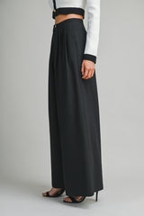 MANON PLEATED DETAIL WIDE PANTS