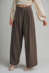 MANON PLEATED DETAIL WIDE PANTS