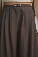 MANON PLEATED DETAIL WIDE PANTS