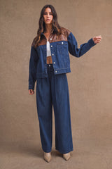 SKYE DRAW STRING DENIM PANTS