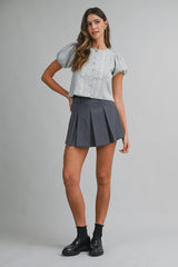 NINA PLEATED MINI SKORT