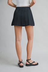 JARA PLEATED TIE FRONT SKORT