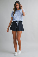 ROBIN STRIPE PLATED SHORTS