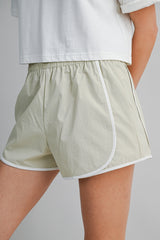 JOVANA CONTRAST BINDING NYLON SHORTS