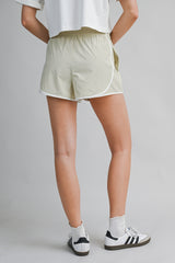 JOVANA CONTRAST BINDING NYLON SHORTS