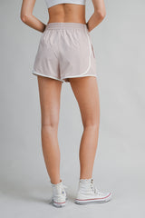 JOVANA CONTRAST BINDING NYLON SHORTS
