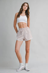 JOVANA CONTRAST BINDING NYLON SHORTS