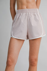 JOVANA CONTRAST BINDING NYLON SHORTS