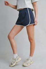JOVANA CONTRAST BINDING NYLON SHORTS