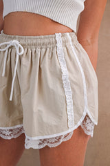 KATE LACE TRIM DRAW STRING SHORTS