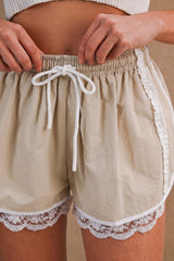 KATE LACE TRIM DRAW STRING SHORTS