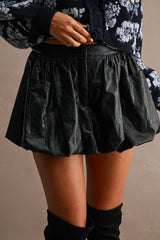 MIA FAUX LEATHER BUBBLE SKORT