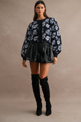 MIA FAUX LEATHER BUBBLE SKORT