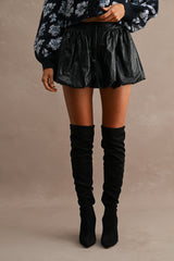 MIA FAUX LEATHER BUBBLE SKORT
