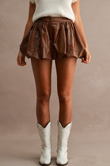 MIA FAUX LEATHER BUBBLE SKORT