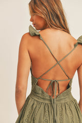 NATASHA LACEUP ROMPER