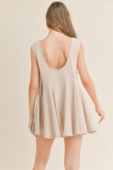 MELODY FLARED SLEEVELESS ROMPER