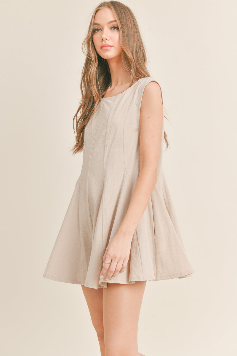 MELODY FLARED SLEEVELESS ROMPER