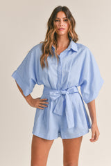 KALIYAH BUTTON DOWN SHIRTS ROMPER