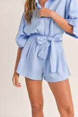 KALIYAH BUTTON DOWN SHIRTS ROMPER