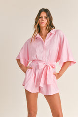 KALIYAH BUTTON DOWN SHIRTS ROMPER