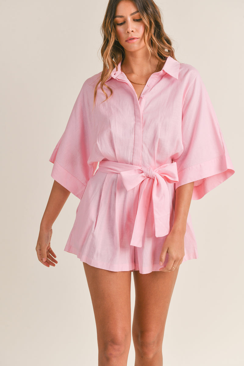 KALIYAH BUTTON DOWN SHIRTS ROMPER