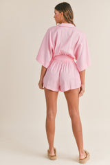 KALIYAH BUTTON DOWN SHIRTS ROMPER