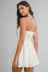 ESTELLA FLORAL PRINTED BACK SMOCKING ROMPER