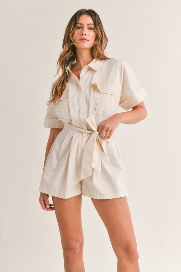 KATELYN BUTTON DOWN ROMPER