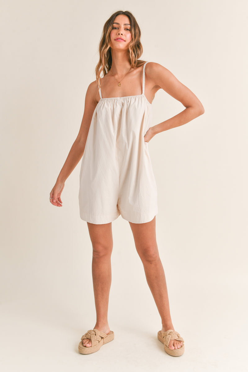 EMBERLY SLEEVELESS BACK TIE ROMPER