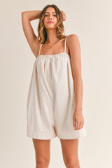 EMBERLY SLEEVELESS BACK TIE ROMPER