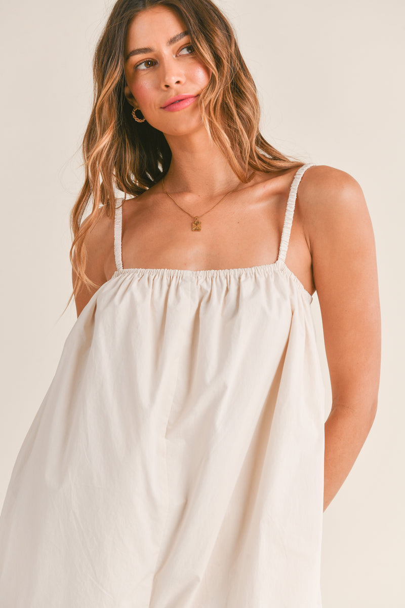 EMBERLY SLEEVELESS BACK TIE ROMPER