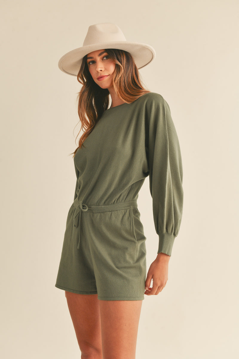 NAYA LONG SLEEVE KNIT ROMPER