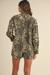JORDYN LEOPARD PRINTED ROMPER