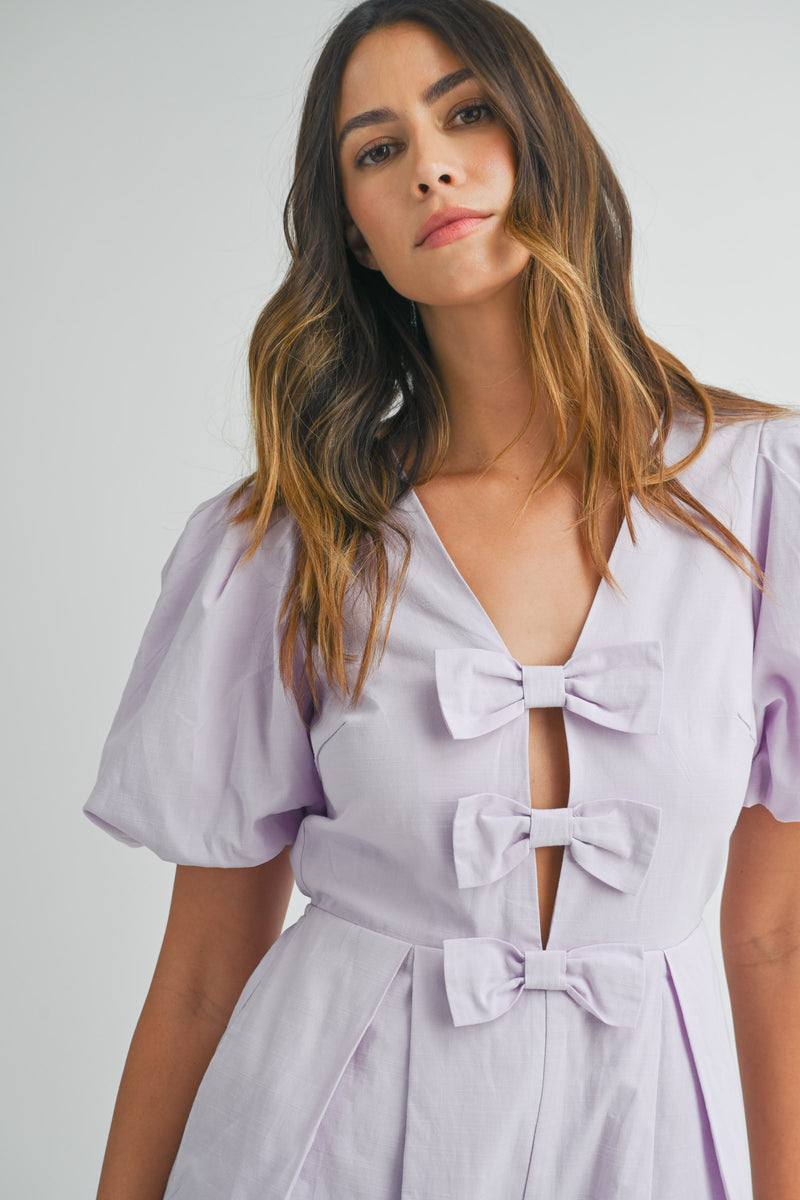 KHLOE FRONT TRIPLE RIBBONES ROMPER