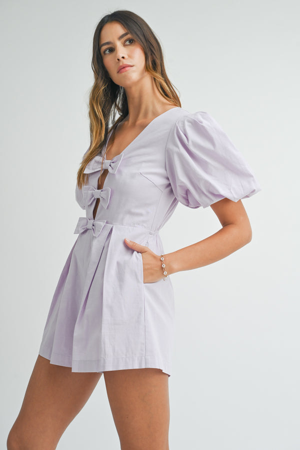 LILLIANNA FRONT TRIPLE RIBBONES ROMPER