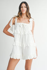 MELCHIE SCALLOPED HEM ROMPER // 24 SS