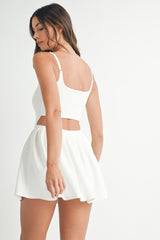 CHANA SCUBA BACK CUT OUT ROMPER