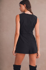 MINA JEWEL BOW DETAIL FITTED ROMPER