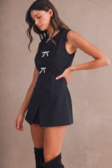 MINA JEWEL BOW DETAIL FITTED ROMPER