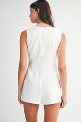 MINA JEWEL BOW DETAIL FITTED ROMPER