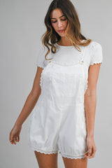 EWA EYELET ROMPER WITH TRIM DETAIL