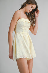 EMMELYN EMBROIDERY BACK SMOCKED ROMPER