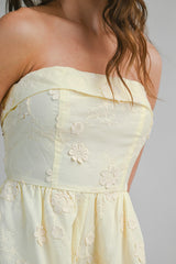EMMELYN EMBROIDERY BACK SMOCKED ROMPER