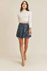 KINLEY GAUZE DIZZY FLORAL SKORT