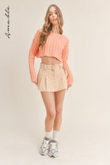 LILAH LOW RISE BELT MINI SKORT