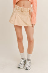 LILAH LOW RISE BELT MINI SKORT